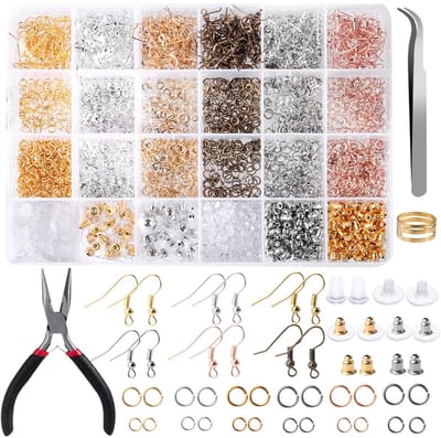 TOVBMUP Oorbelsluitingen - 4 mm enkele lus - 5 mm enkele lus - Geschikt voor accessoires - 6 kleuren