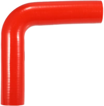Dailygoods- Koppelstuk Universeel 32mm - Silicone Slang - 90 Graden Bocht - Rood - Dikte 5mm - Lengte 150mm - Geschikt voor motorkoelsysteem - Siliconenslang
