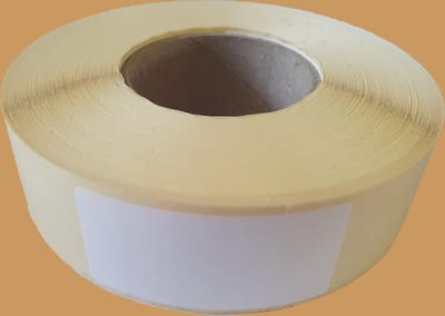 Blanco etiketten op rol - 50 x 25 mm rechthoek - mat wit
