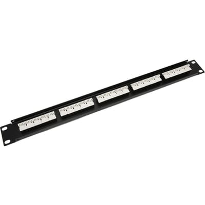 RJ11 Doorvoerkoppeling 25 Poorten Anti-Interferentie Vergulde Pin CAT3 Patchpanel voor 19 Inch Rack