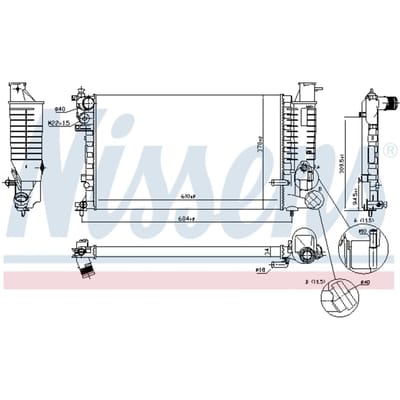 Radiator, motorkoeling NISSENS 63578A