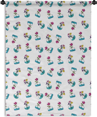 Wandkleed - Wanddoek - Bloemen - Patronen - Lente - 150x200 cm - Wandtapijt
