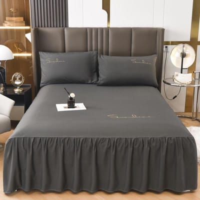 3 Stuks Huidvriendelijke Bedrokken Volledige Set Bedhoezen Dik Opstaand Kant Bedlakens Tatami Matten Antislip Hoezen 100x200cm
