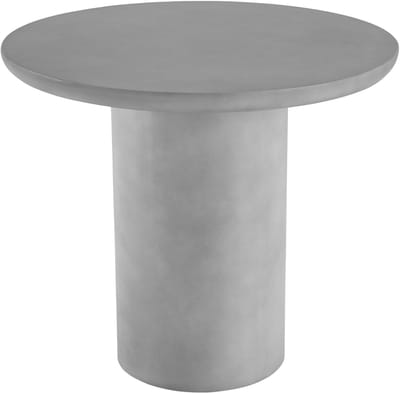 tectake® Ronde Tuintafel Talmi - Buitentafel - ⌀ 86,5 cm x 75,5 cm - Tafel voor Tuin, Terras, Balkon - Tafel Rond - Bijzettafel voor Binnen en Buiten - Weerbestendig - Betonlook - Met Vloerbescherming
