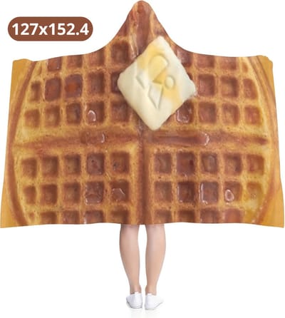 Bovista Plaid - Hoodie Deken Met Mouwen - Onesie - Fleece Blanket - Knuffeldeken - Dames - Heren - Kinderen - Stroopwafel - Kinderen
