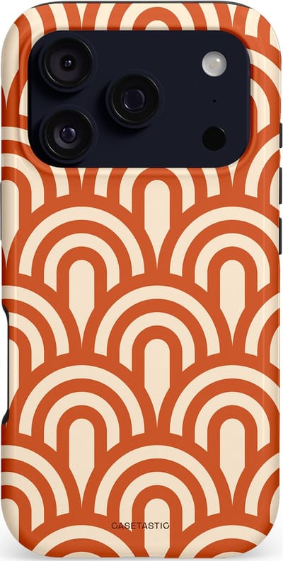 Casetastic hoesje geschikt voor Apple iPhone 17 Pro - MagSafe - Dubbellaagse bescherming - Oranje Bogen Parade - Fashion Case - Terracotta Crème