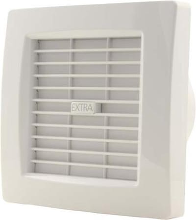 Badkamerventilator met AUTOMATISCHE SLUITKLEP 120 mm WIT - luxe X120Z