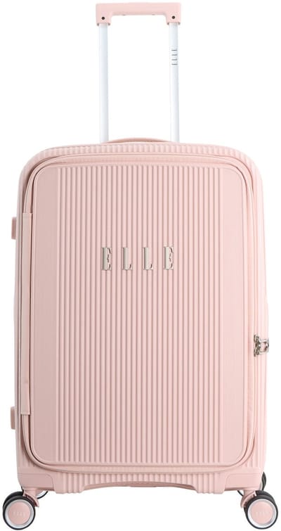 Elle Da'Vine Harde koffer / Trolley / Reiskoffer - (Medium) - Roze - Roze / Medium