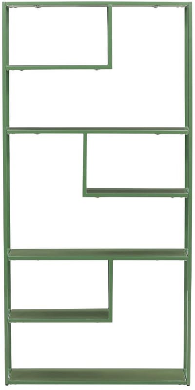 Staal wandkast 2 planken groen.