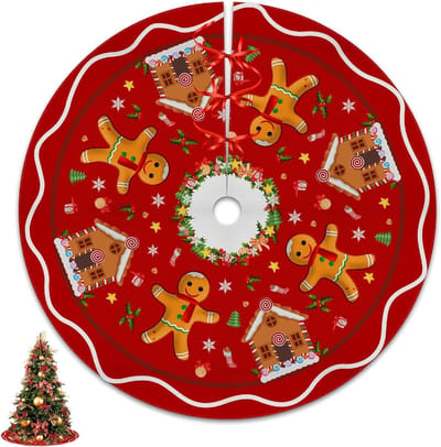 Kerstboomrok van Gemberbrood - Decoraties en Ornamenten voor de Feestdagen - Winterse Boomdecoratie en Cadeaus