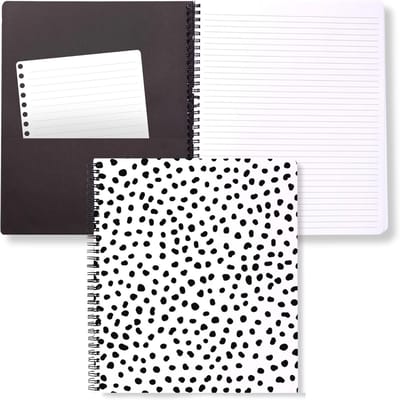 Groot Spiraal Notitieboek 11" x 9,5" met Duurzame Hardcover en 160 Gelinieerde Pagina's