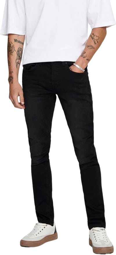 ONLY&SONS - ONSLOOM SLIM BLACK JOG 7451 PIM DNM NOOS - Heren - Jeans