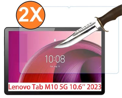 Screenprotector Geschikt voor Lenovo Tab M10 10.6 2023 Screenprotector tempered glass - 2pack