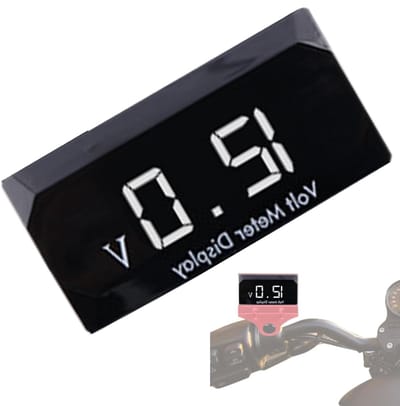 Spanningsmeter 12 V - Digitale voltmeter - Voertuig controle - Waterdicht ontwerp - 5.8 x 3.2 cm - Wit licht