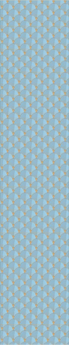 Voorgelijmd vliesbehang - ART DECO LICHTBLAUWE WAAIER - 1 rol van 300x60cm