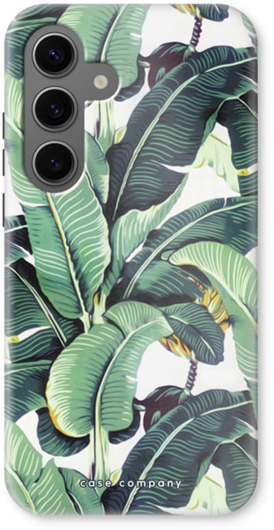 Case Company® - Hoesje geschikt voor Samsung Galaxy S24 hoesje - Bananenbladeren - Tough Case - Maximale Bescherming alle Kanten en Schermrand