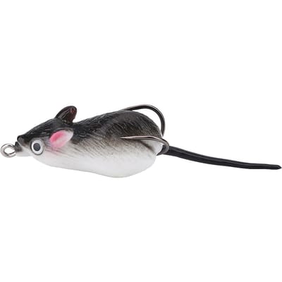 Kunstmatig Aas Muisvorm Zacht Vissen Kunstaas Dubbele Haken Tackle Accessoire (Donker grijs) white