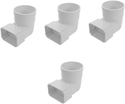 Regenpijp Adapter - Goot Verbinding - Water Afvoeren - Brede Opening - 4 Stuks - Wit