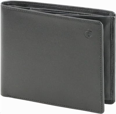 Esquire Logo Portemonnee II Leer 12 cm - Jongens - Horizontaal - schwarz