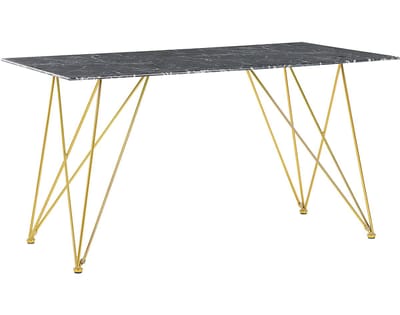 KENTON - Eettafel - Wit - 80 x 140 cm - Veiligheidsglas