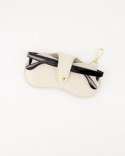 Teatro zonnebril hoesje - Kenza Classic grain - Wit - Leer