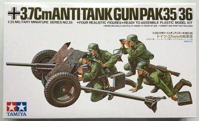 Tamiya Modelbouwpakket Militaire voertuigen - 35035 German 3,7cm Kanone PAK 35/36 w/4 Figures Plastic - 1:35 - Modelbouw