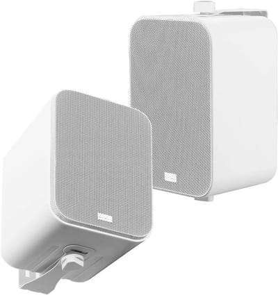 Buitenmuis Luidsprekers - Terras Speakers - Muziek Buiten - Weerbestendig Aluminium - 80W - Wit