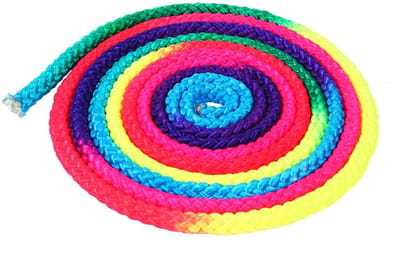 Dailygoods- Gymnastiektouw 2,8 m - Regenboogkleur - Nylon - Competitiekwaliteit - Stevig - Voor artistieke gymnastiek - Gymnastiekkoord