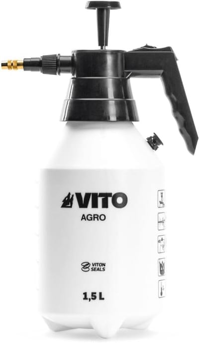 Handsproeier 1.5 Liter - Drukspuit Tuin - Onderhoud Werkplaats - Viton Afdichtingen Hoge Weerstand - 19x12.6x31.6 cm