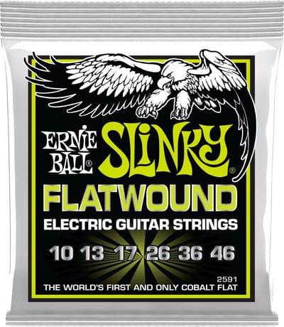 Ernie Ball 2591 Regular Slinky Flatwound Cobalt Elektrische Gitaarsnaren (10-46)