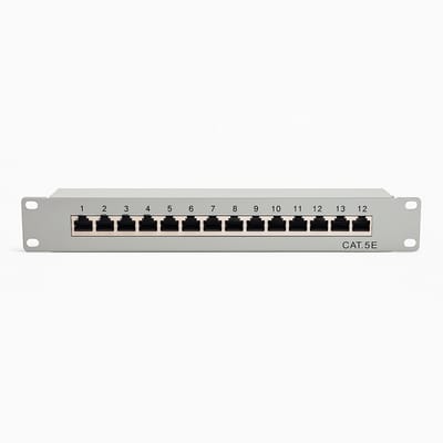 Danicom Cat5 10 inch 12 poorts STP patchpaneel