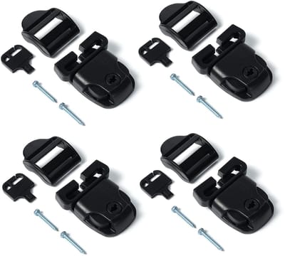 Dailygoods- Hot Tub Cover Clips - Vervangende Reparatie Kit - 4 Stuks - Kunststof - Inclusief Sleutel/Schoeven - Voor Hot Tub Cover Bandjes - Bubbelbad Clips