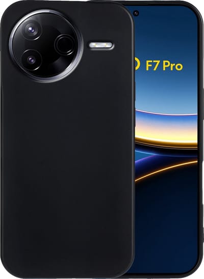 Cazy hoesje geschikt voor Xiaomi Poco F7 Pro Hoesje Siliconen - Flexibele Case - Zwart