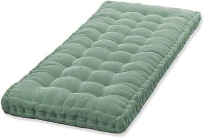 Katoenen bankkussen - Vloermatras - Comfortabel zitten - Dikke vulling - 80 x 40 cm - Lichtgroen