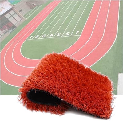 Kunstgras Rol - Terras Tapijt - Buiten Leven - Hoge Dichtheid - 1.4 x 6 m - Rood