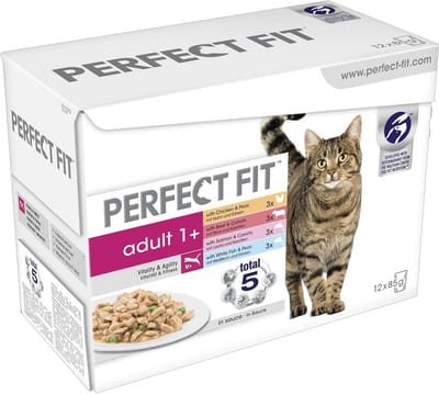 Natte voeding voor volwassen katten 1+, 48 Porties van 85g - Gezond & Voedzaam