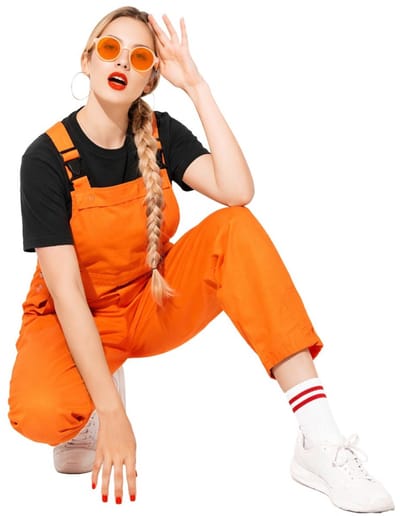 Oranje Tuinbroek Volwassenen Unisex - Maat M