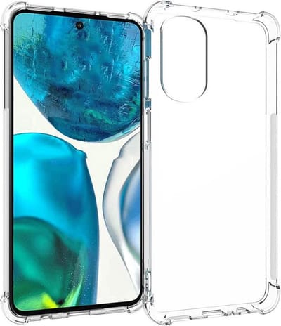 LuxeBass Siliconen hoesje geschikt voor Motorola Moto G82 - Transparant - Antishock - Bumper case - telefoonhoes - gsm hoes - telefoonhoesje
