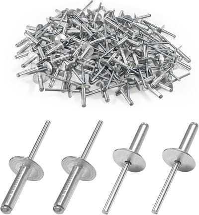 120 Stuks Blinde Popnagels, Ronde Kop, Assortiment voor Huishoudelijke Apparaten en Voertuigen, 4.8 x 20 x 16mm, Sterke Bevestiging, Duurzaam Materiaal, Meerdere Toepassingen
