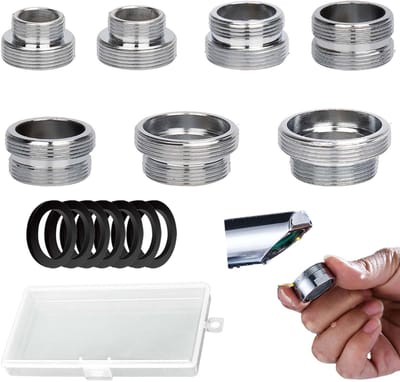 Dailygoods - Kraanadapter m18 Naar m22, FORMVERSITY Adapter voor Douchekraan, Schroefdraadadapter Adapter voor Kraan, Metalen Kraan Adapter, Schroefdraadadapter voor Waterzuiveraar Beluchter
