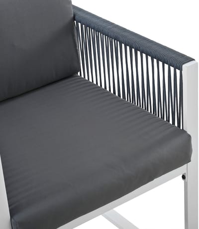 YYchan tuinset met eettafel voor buiten - 6 personen - met kussens - grijs - 170 x 80 x 75 cm