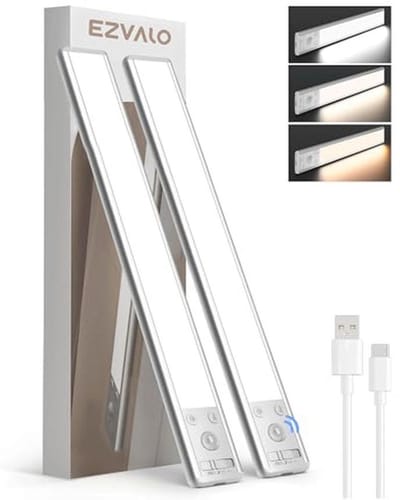 Oplaadbare Bewegingssensor Onderbouwlamp met 3 Dimbare Kleurtemperaturen - Draadloze Keukenverlichting