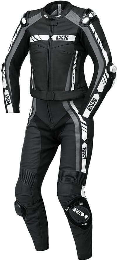 IXS RS-800 1.0 Dames Zwart Grijs Wit 2-Delig Motorpak - Racepak
