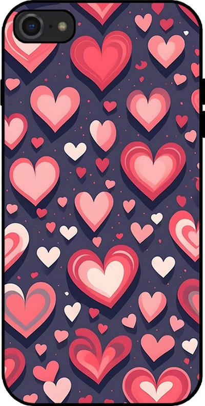 Smartphonica Telefoonhoesje Geschikt voor iPhone 7/8 met Hartjes Opdruk - TPU Backcover Case With Heart Design geschikt voor Apple iPhone 7;Apple iPhone 8