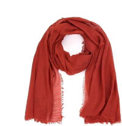 Sjaal - lange dunne sjaal - effen - herfst - winter - dames - omslagdoek - oranje - cadeautip