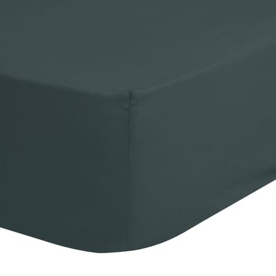 Good Morning hoeslaken effen kleur - 2 persoons 140x200 cm - Donkergroen - 100% Katoen jersey