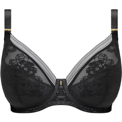 Fantasie FUSION LACE UW PADDED PLUNGE BRA Dames Beha - Black - Maat 70G