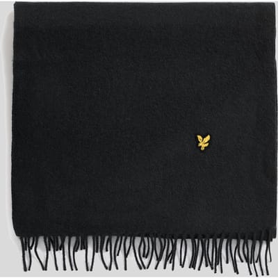 Lyle & Scott Plain lambswool scarf - jet black