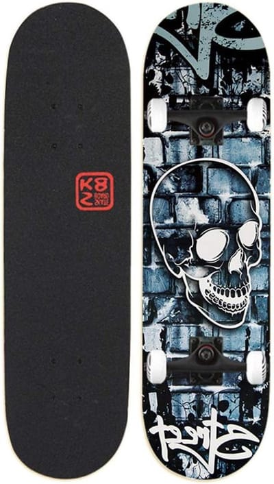 Skateboard - Cruiser Board - Beginners Oefenen - Dubbel Kick Deck - 31 x 8 Inch - A