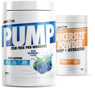 Per4m - PUMP Non Stim - Met Glysersize - 495g - Blue Razz - pre-workout - preworkout - sportvoeding - fitness